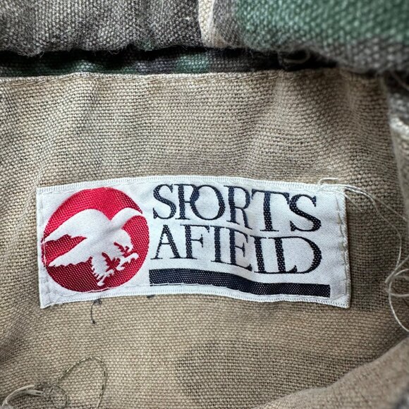 Vintage Reversible Camo Hunter Orange Puffer Vest 1980s Sports Afield Taiwan - Picture 9 of 16